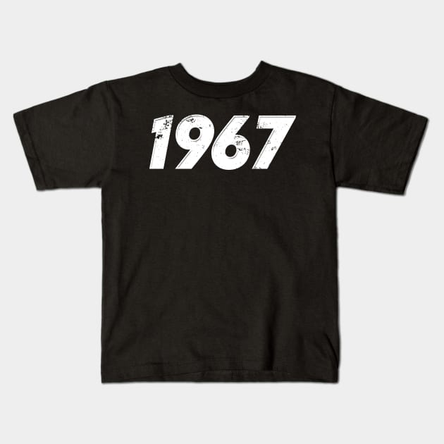 1967- Vintage Grunge Effect Kids T-Shirt by j.adevelyn